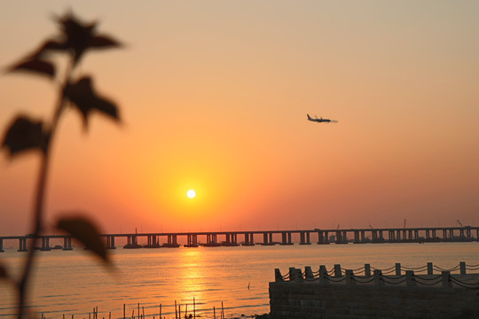 海边落日