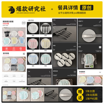 蛋糕餐具刀叉纸盘详情