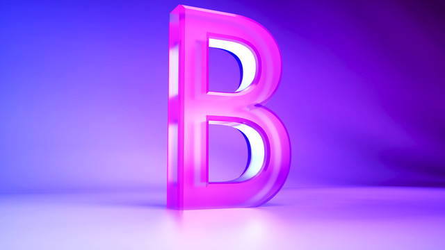 3D渲染英文字母b