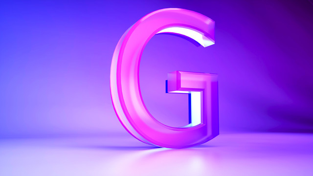 3D渲染英文字母g