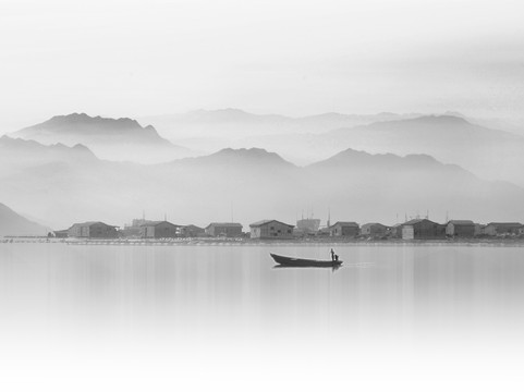 水墨山水风景画