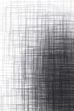 黑白格子方块混叠抽象工业装饰画