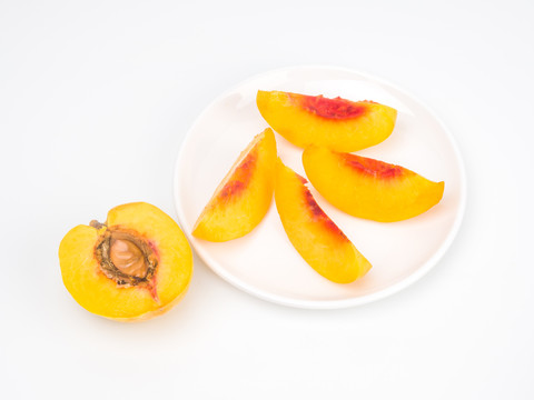 黄桃水果切片果蔬美食
