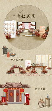 新中式主题婚礼效果图