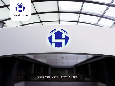 AH字母logo