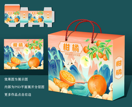柑橘橙子礼盒包装设计