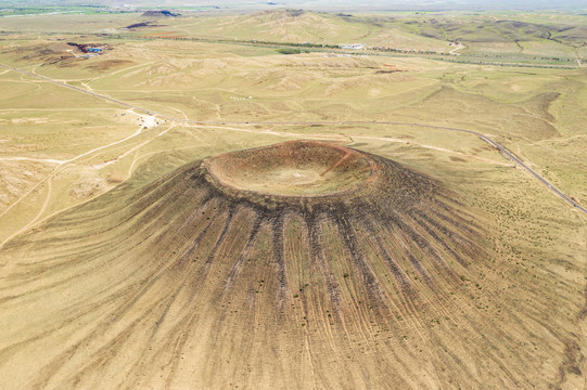 乌兰达火山航拍俯拍