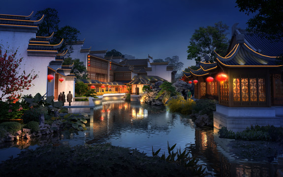古镇夜景