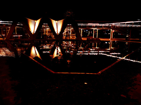 公明左岸科技公园夜景灯光