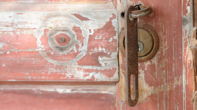 老式木门栓锁