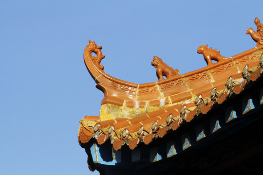 中国佛教寺庙建筑特写