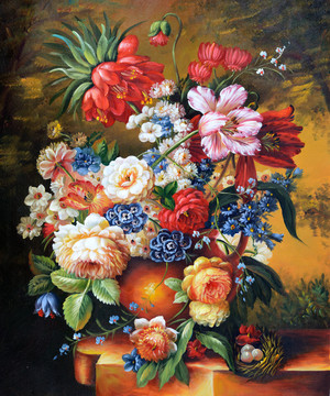 古典静物花卉油画