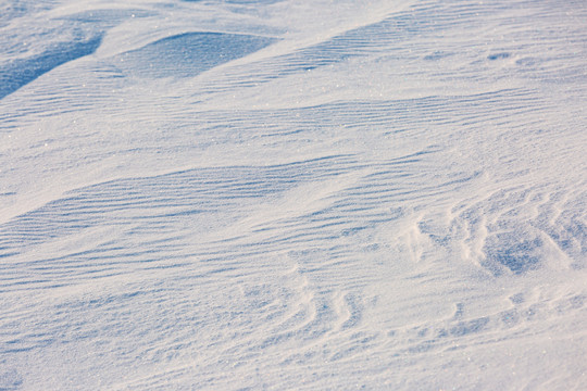雪地雪痕线条纹理