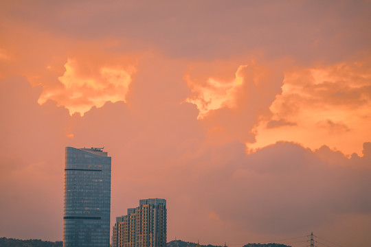 大连星海湾日落夕阳