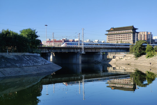 北京明城墙遗址东便门角楼