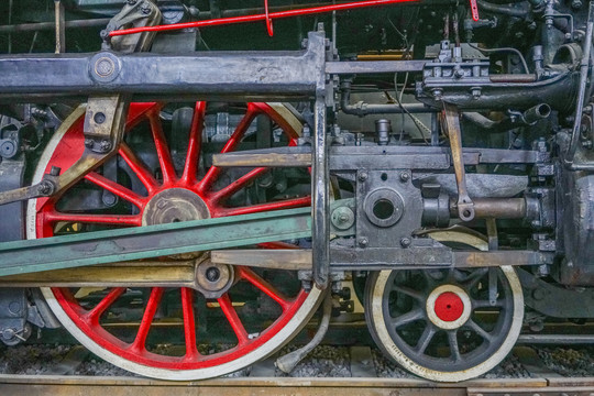 蒸汽机车车轮细节