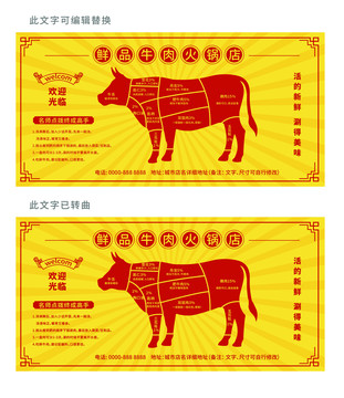 牛肉火锅海报展板