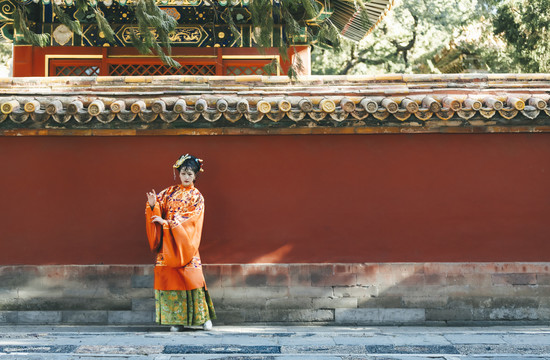 故宫古风汉服女性人像