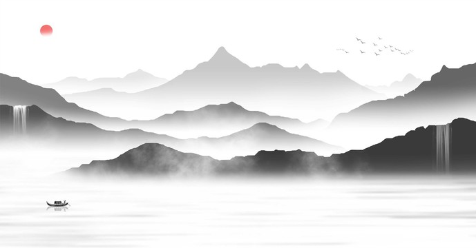 水墨山水画