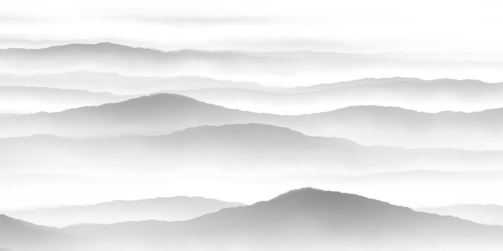 水墨山