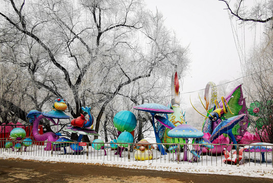 冰天雪地自贡彩灯展