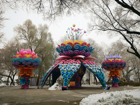 冰天雪地自贡彩灯展
