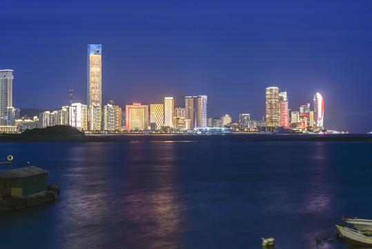 厦门海上城市夜景