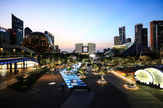 杭州钱江新城夜景