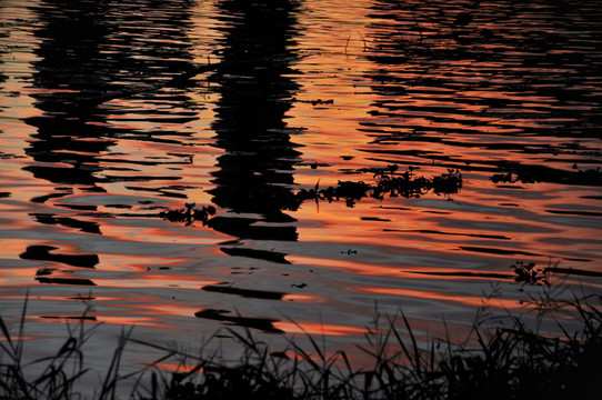 江边夕阳