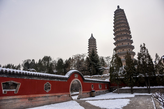 太原永祚双塔寺古建筑