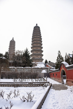 太原永祚双塔寺古建筑