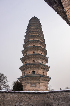 太原永祚双塔寺古建筑