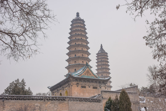 太原永祚双塔寺古建筑