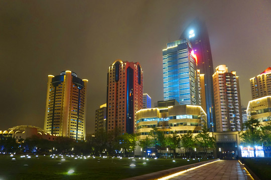 青岛五四广场夜景