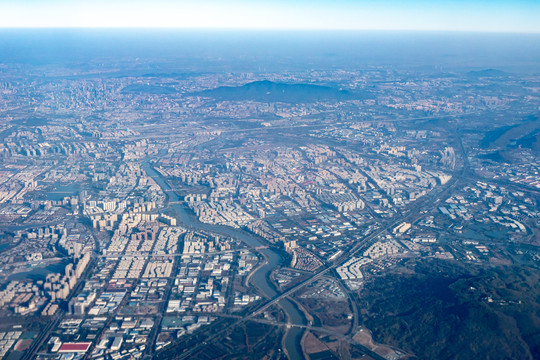 航拍鸟瞰广东佛山顺德城市建设