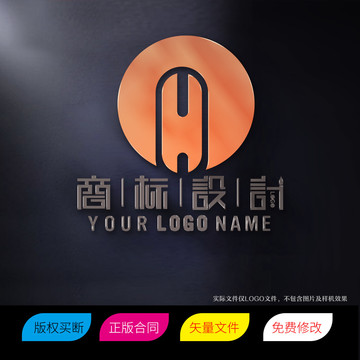 HO字母OH标志LOGO