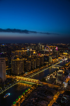 海河沿岸夜景风光