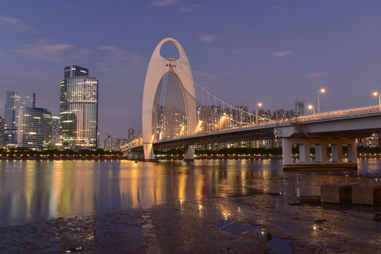 广州猎德大桥夜景