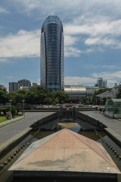 杭州运河河畔街景