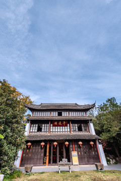 秋天中国扬州大明寺的平远楼