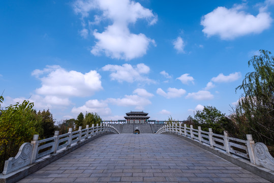 中国江苏扬州宋夹城的城墙城门