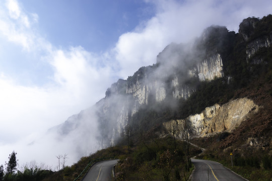 大山和云雾