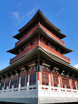 中式古建四角塔楼