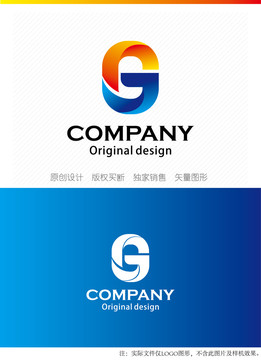 GJ字母logo设计