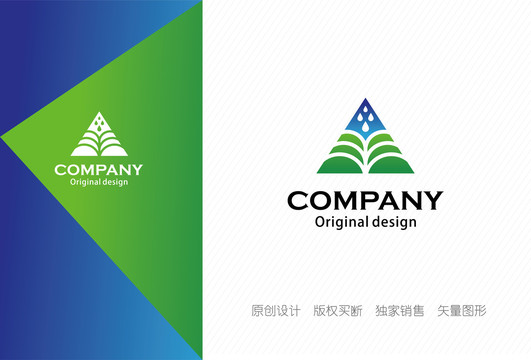 三角形绿色丰收logo