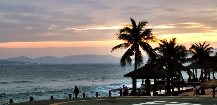 清水湾海岸夕照