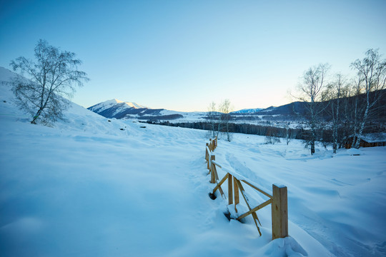 禾木雪景