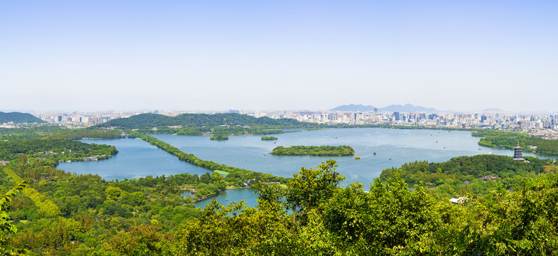 杭州西湖风光高清全景图