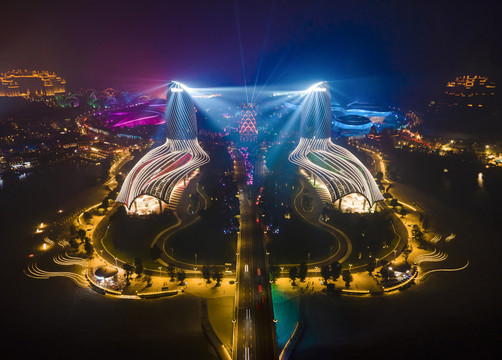 中国海南海花岛夜景