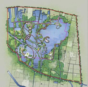 湿地公园总平面方案